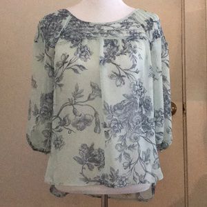 NWOT Lauren Conrad Sheer Blouse Sz S